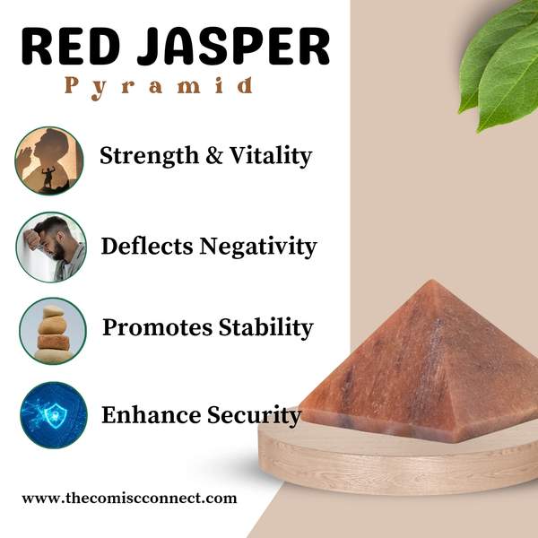 Red Jasper Crystal Pyramid Empowers Your Inner Strength & Stability 2
