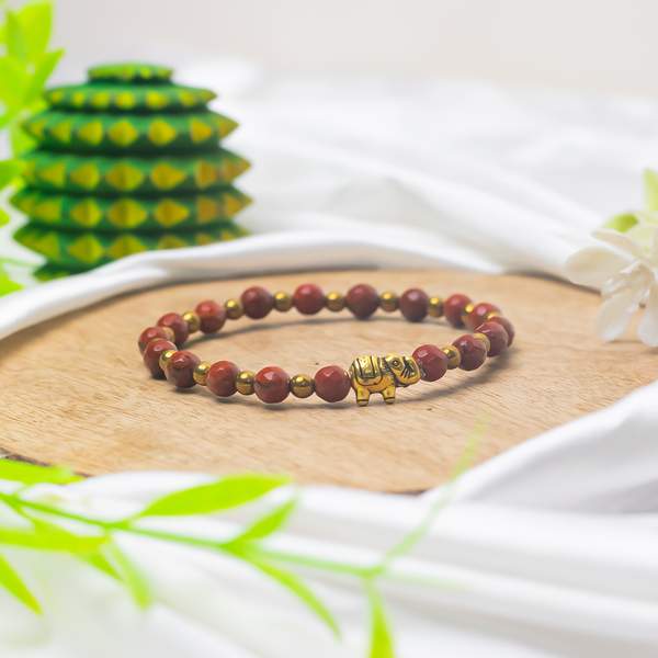 Red Jasper Faceted Healing Bracelet for Grounding, Courage & Vitality 2