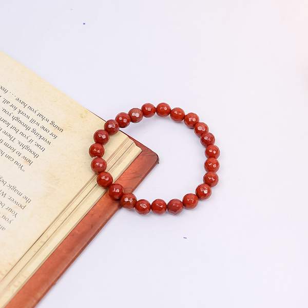 Red Jasper Faceted Healing Bracelet for Grounding, Courage & Vitality 6