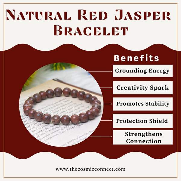 Red Jasper Healing Bracelet - Grounding, Courage & Vitality 3