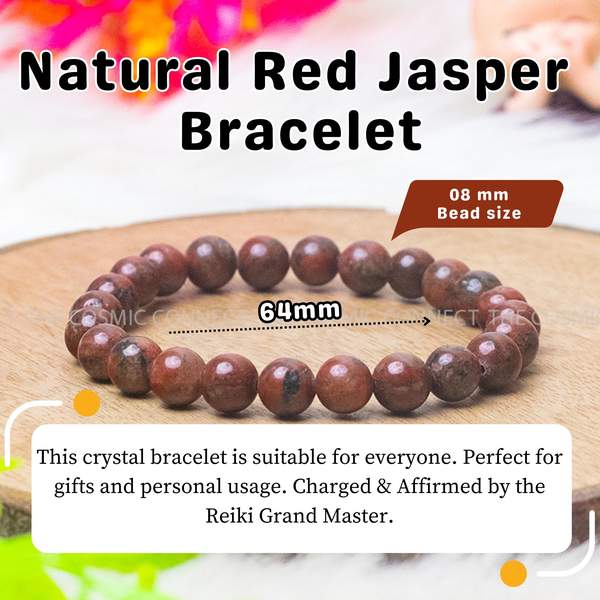 Red Jasper Healing Bracelet - Grounding, Courage & Vitality 4