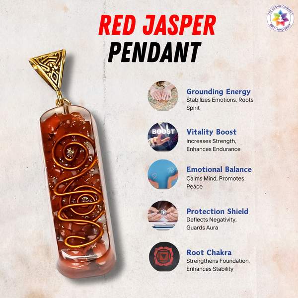 Red Jasper Orgone Pendant for Protection & Vitality 2