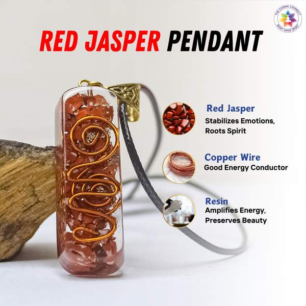 Red Jasper Orgone Pendant for Protection & Vitality 3