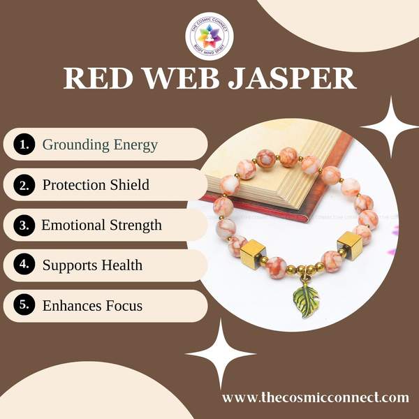 Red Web Jasper Bracelet – Stability, Strength & Grounding Energy 8