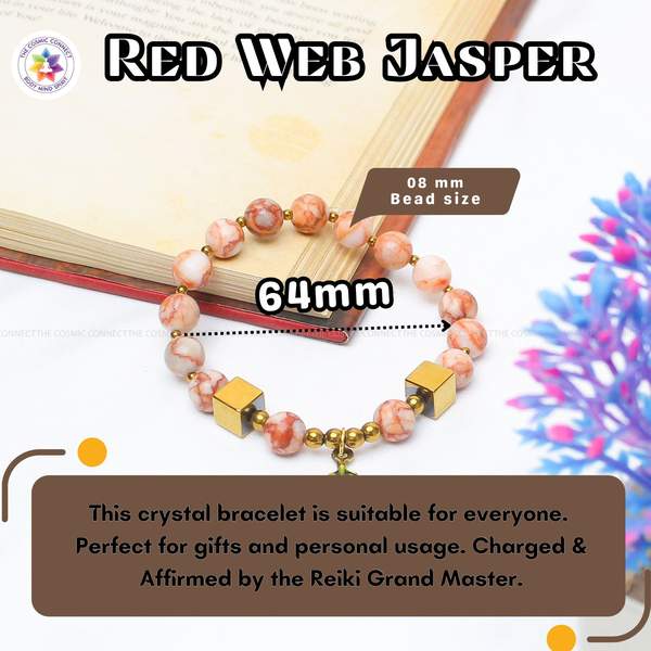 Red Web Jasper Bracelet – Stability, Strength & Grounding Energy 9