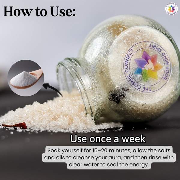 Reiki Charged Bath Salt for Aura Cleansing & Negativity Removal 5
