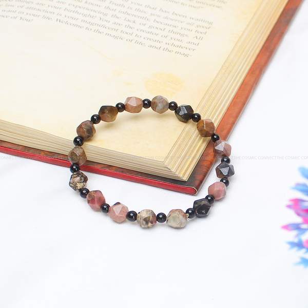 Rhodonite & Black Tourmaline Bracelet – Emotional Healing & Powerful Protection 2