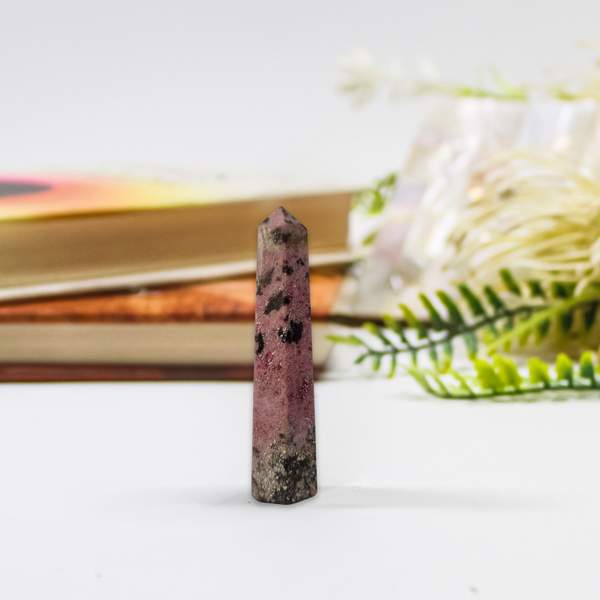 Rhodonite Crystal Wand for Emotional Healing, Heart Chakra & Energy Work Tool