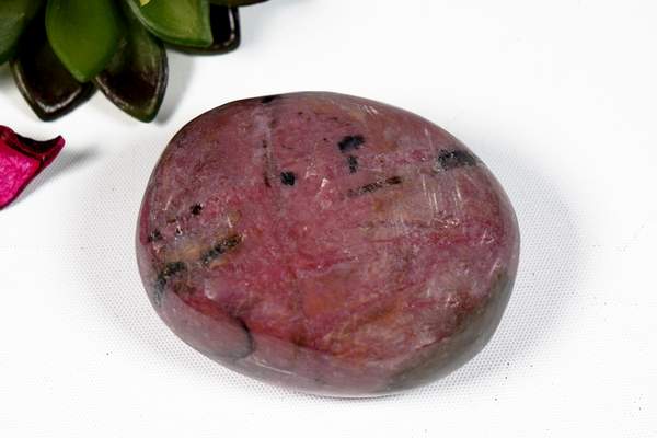 Rhodonite Palm Stone for Emotional Healing & Spiritual Growth