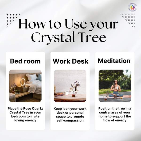 Rose Quartz & Amethyst Crystal Tree for Love, Calmness and Chakra Alignment 5