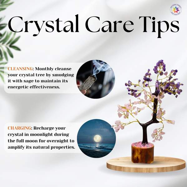 Rose Quartz & Amethyst Crystal Tree for Love, Calmness and Chakra Alignment 6