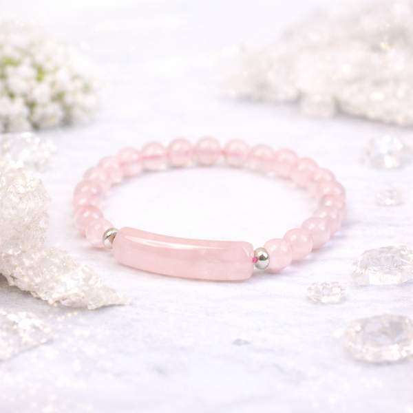 Rose Quartz Bangle Bracelet – Unconditional Love & Emotional Healing