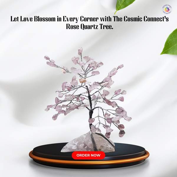 Rose Quartz Cluster Tree for Attracts Love & Emotional Healing 8