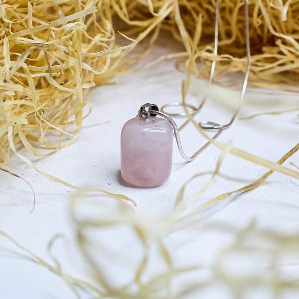 Rose Quartz Crystal Pendant for Love & Emotional Healing