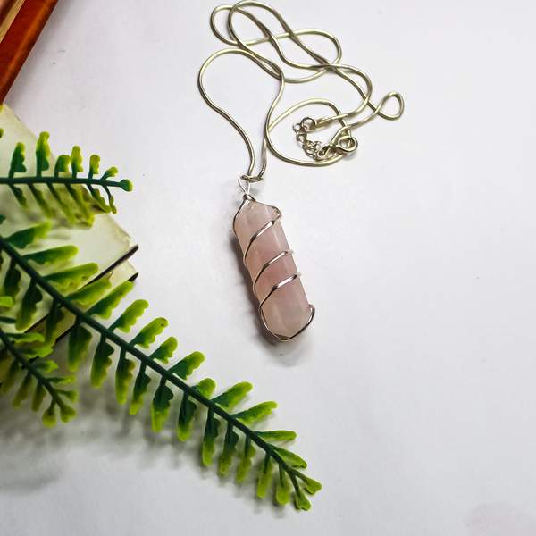 Rose Quartz Crystal Pendant for Love & Emotional Healing 3