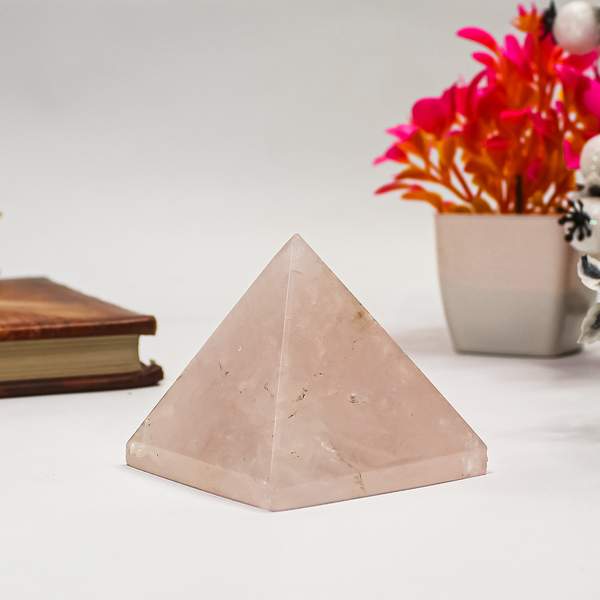 Rose Quartz Crystal Pyramid for Love, Harmony & Healing 2