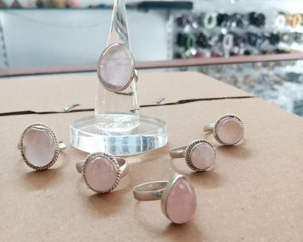 Rose Quartz Crystal Ring A Symbol of Love, & Emotional Harmony