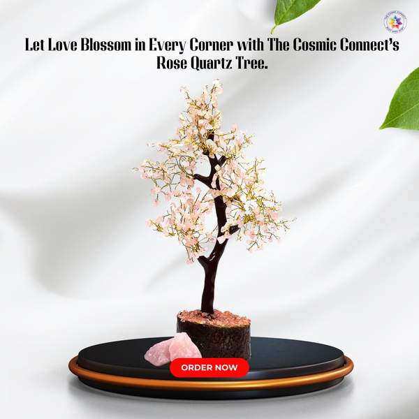 Rose Quartz Crystal Tree for Love Blossom, and Heart Chakra Healing 10