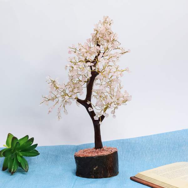 Rose Quartz Crystal Tree for Love Blossom, and Heart Chakra Healing 2