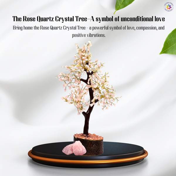 Rose Quartz Crystal Tree for Love Blossom, and Heart Chakra Healing 5