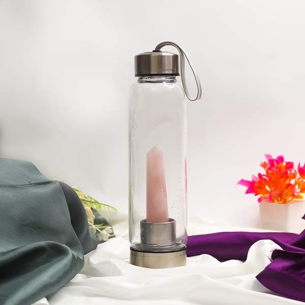 Rose Quartz Crystal Water Bottle Nurturing Your Heart and Soul 2