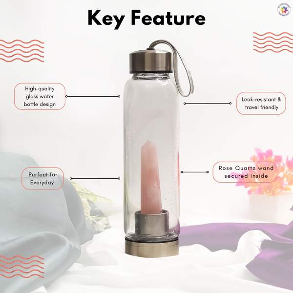 Rose Quartz Crystal Water Bottle Nurturing Your Heart and Soul 5
