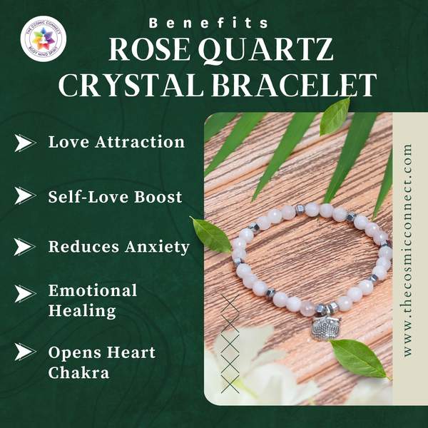 Rose Quartz Faceted Bracelet for Love, Harmony & Emotion | 8mm Beads 3