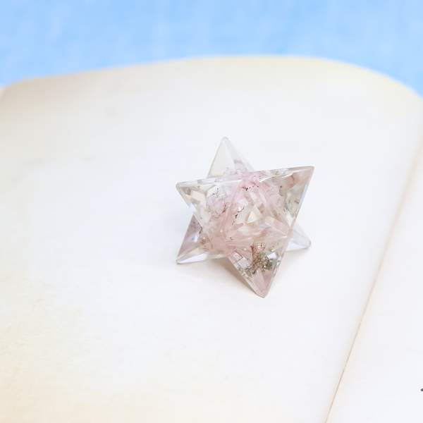 Rose Quartz Orgone Merkaba for Healing & Spiritual Transformation