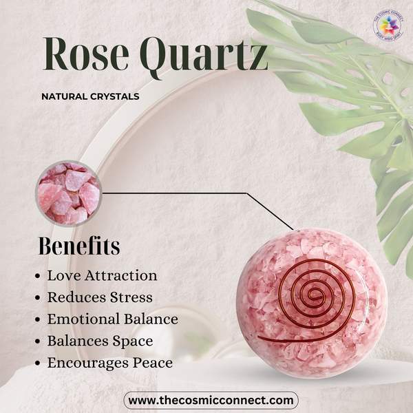 Rose Quartz Orgone Paper Weight for Love, Peace, & Healing 2