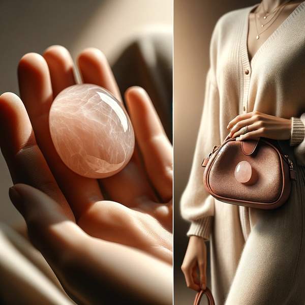 Rose Quartz Palm Stone for Embrace Love and Emotional Healing 2