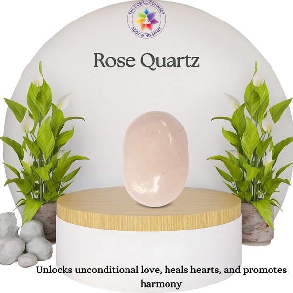 Rose Quartz Palm Stone for Embrace Love and Emotional Healing 5