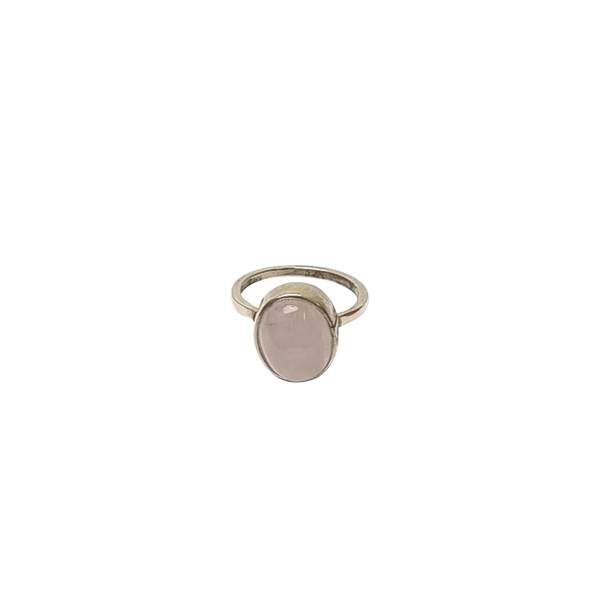 Rose Quartz Punch Dhatu Ring for Love, & Emotional Balance
