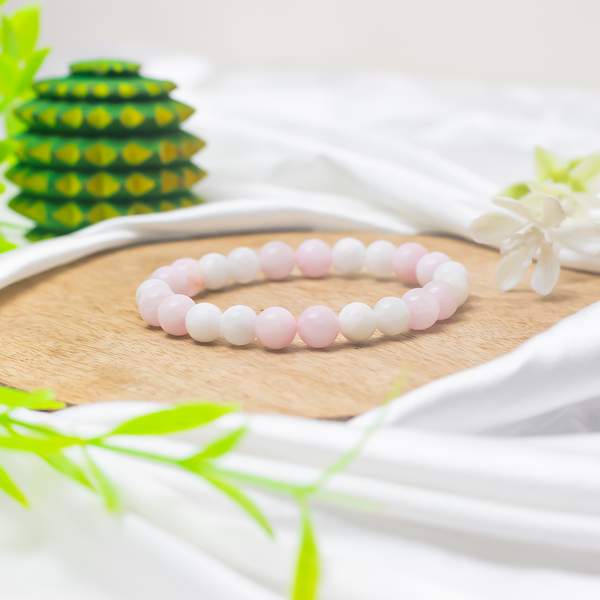 Rose Quartz & Rainbow Moonstone Healing Bracelet – Love & Emotional Balance 2