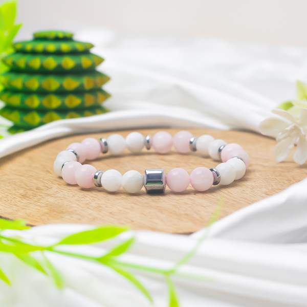 Rose Quartz & Rainbow Moonstone Healing Bracelet – Love & Emotional Balance 7