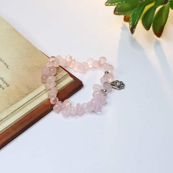 Rose Quartz Tear Drop Shape Bracelet – Enhance Self Love & Emotional Balance 2