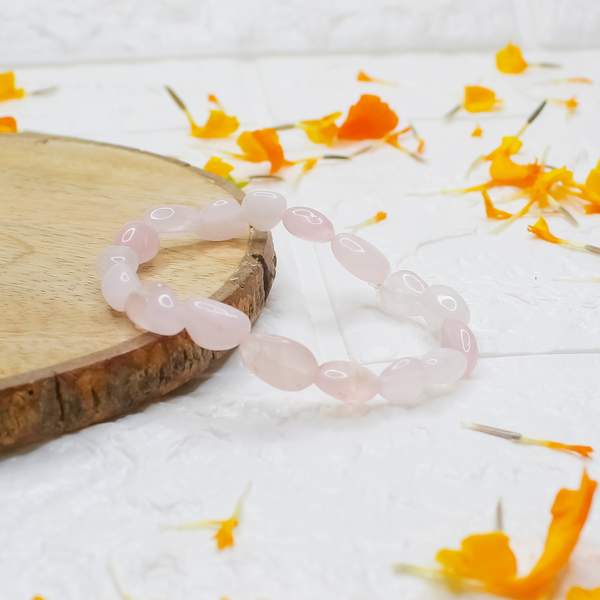 Rose Quartz Tumbled Bracelet – The Stone of Love, Healing & Harmony 2