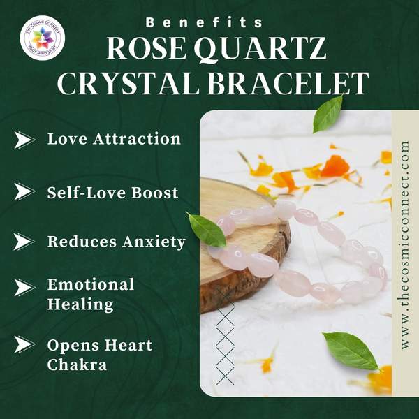 Rose Quartz Tumbled Bracelet – The Stone of Love, Healing & Harmony 3