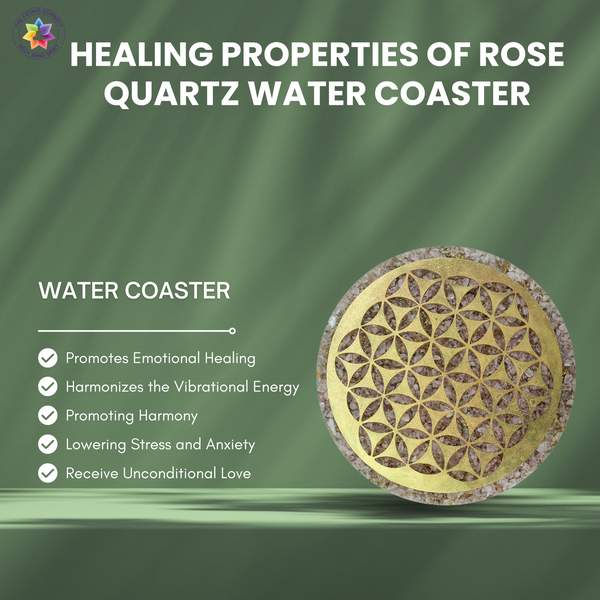 Rose Quartz Water Coaster for Emotional Healing 4