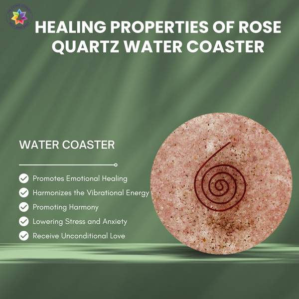 Rose Quartz Water Coaster for Emotional Healing 6