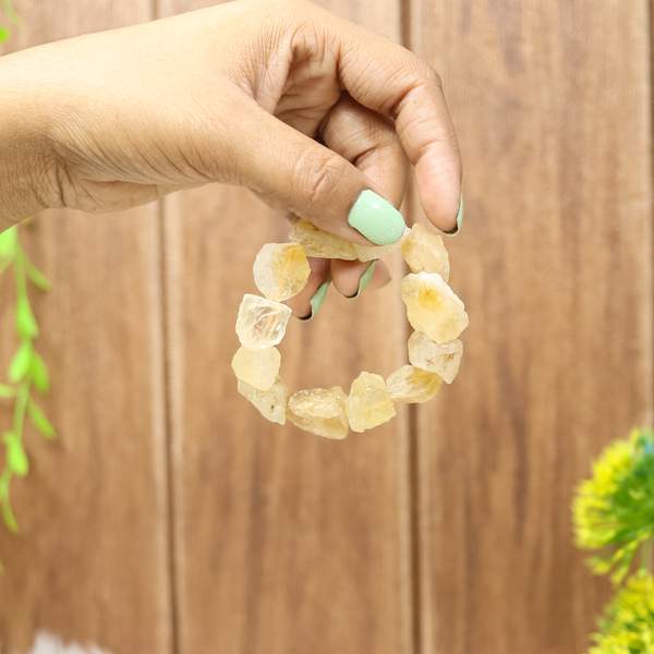 Rough Citrine Healing Bracelet – A Stone of Abundance, Positivity & Confidence