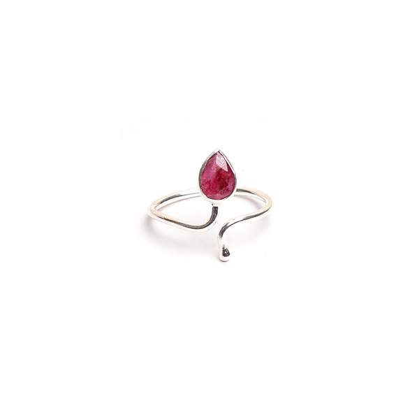 Ruby Adjustable Silver Ring Ignite Passion, Power & Protection