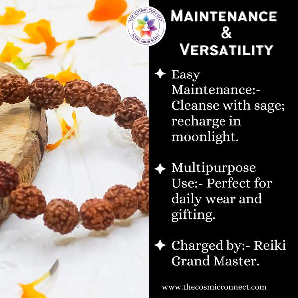 Rudraksha Healing Bracelet - Spiritual Growth & Peace 10