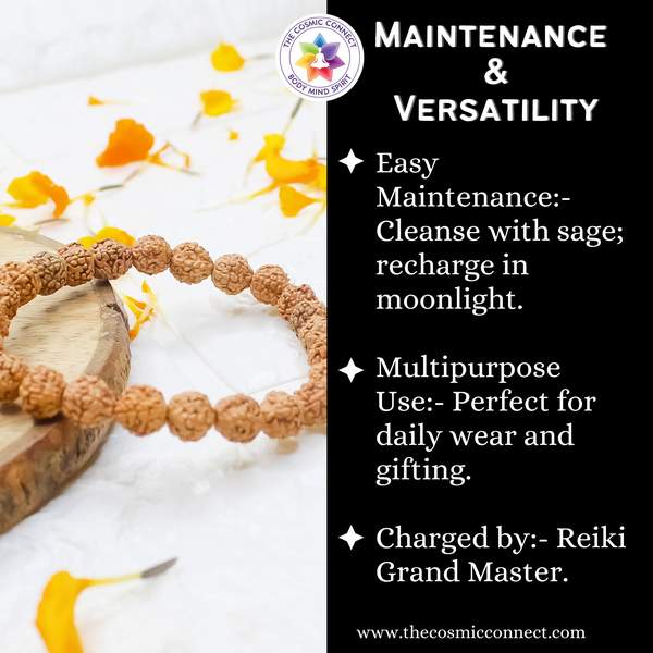 Rudraksha Healing Bracelet - Spiritual Growth & Peace 5
