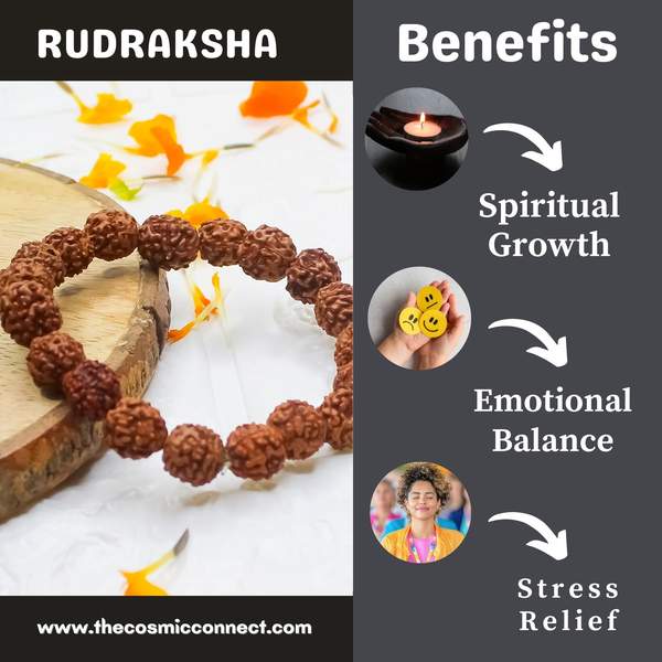Rudraksha Healing Bracelet - Spiritual Growth & Peace 8