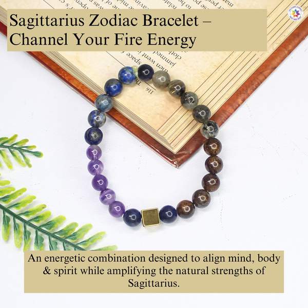 Sagittarius Zodiac Bracelet for Good Luck, and Chakra Alignment 4