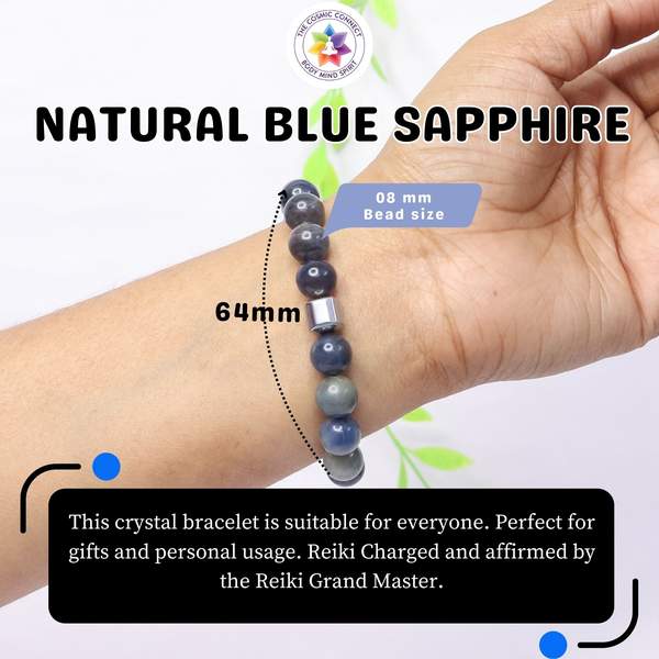 Sapphire Gemstone Healing Bracelet – Wisdom, Protection & Spiritual Growth 4