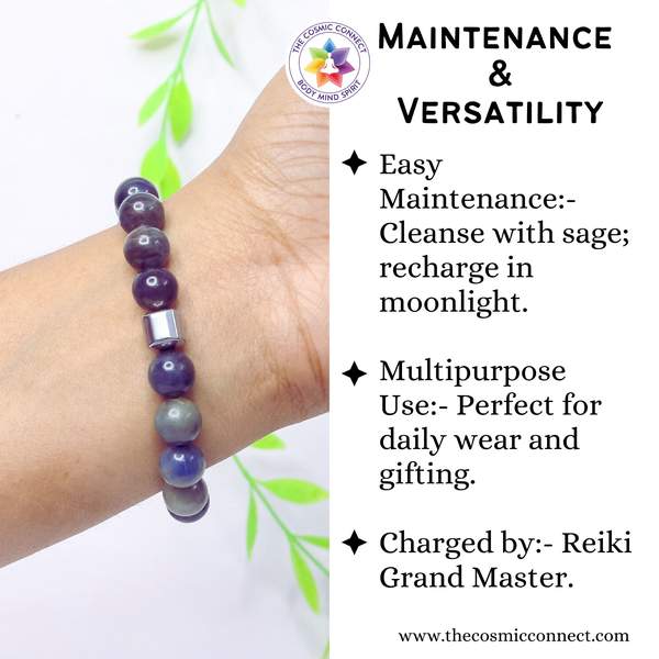 Sapphire Gemstone Healing Bracelet – Wisdom, Protection & Spiritual Growth 5