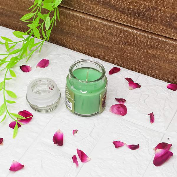 Scented Cookie Jar Candle with Healing Crystal for Cleanse & Connect