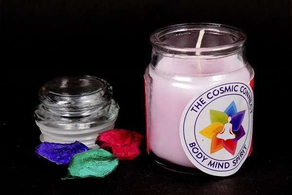 Scented Cookie Jar Candle with Healing Crystal for Cleanse & Connect 4