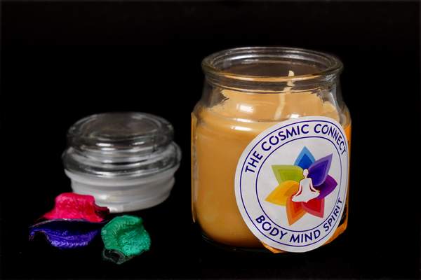 Scented Cookie Jar Candle with Healing Crystal for Cleanse & Connect 6